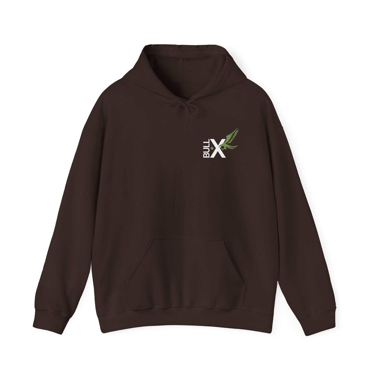 Stylish Unisex Hoodie with Bull X Design, Cozy Sweatshirt for Casual Outings, Perfect Gift for Friends, Trendy Apparel for All Occasions