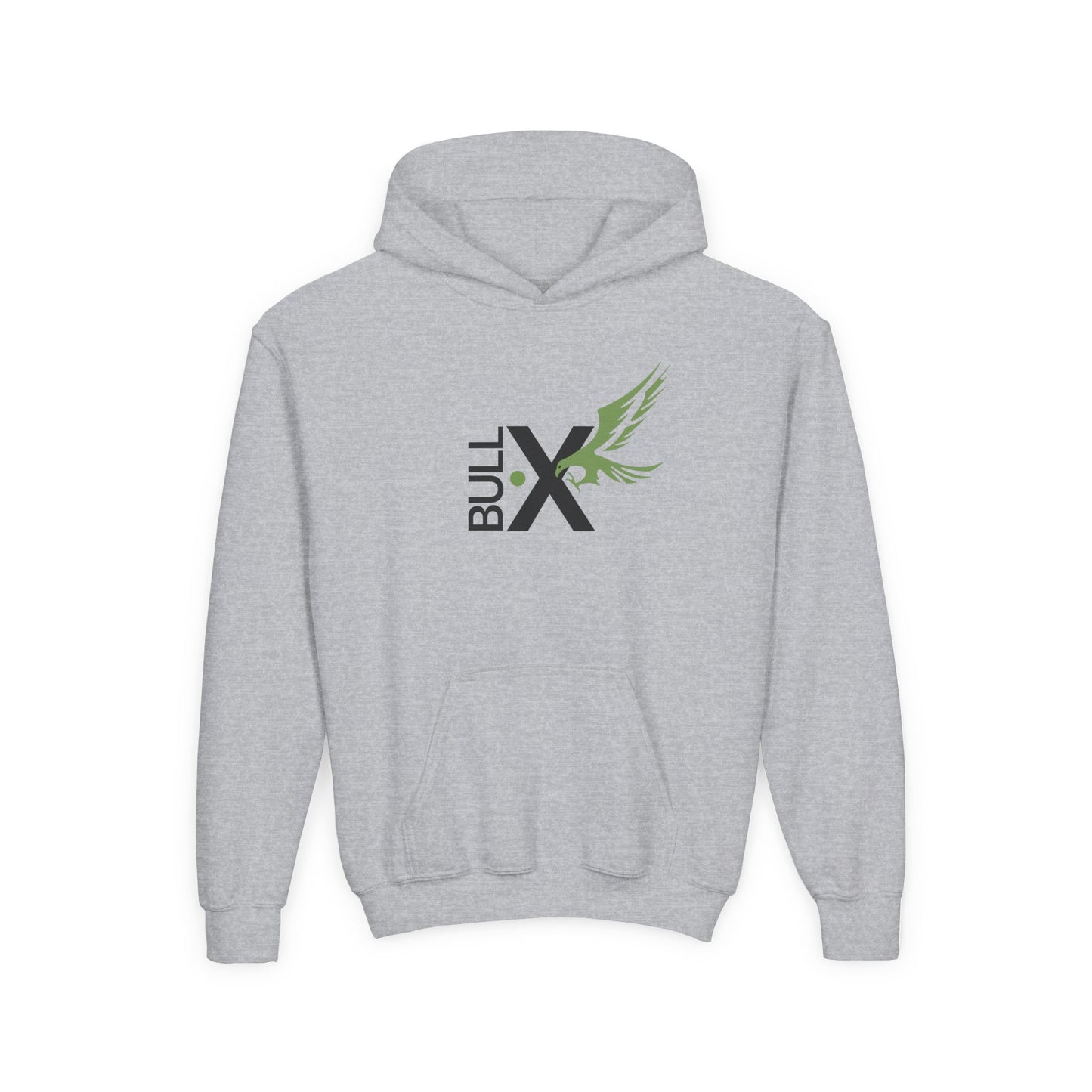 Youth Hooded Sweatshirt with Bull X Design