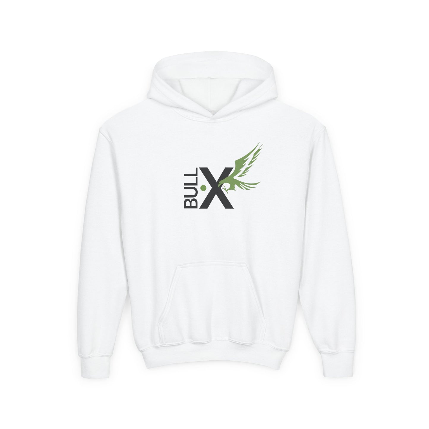 Youth Hooded Sweatshirt with Bull X Design