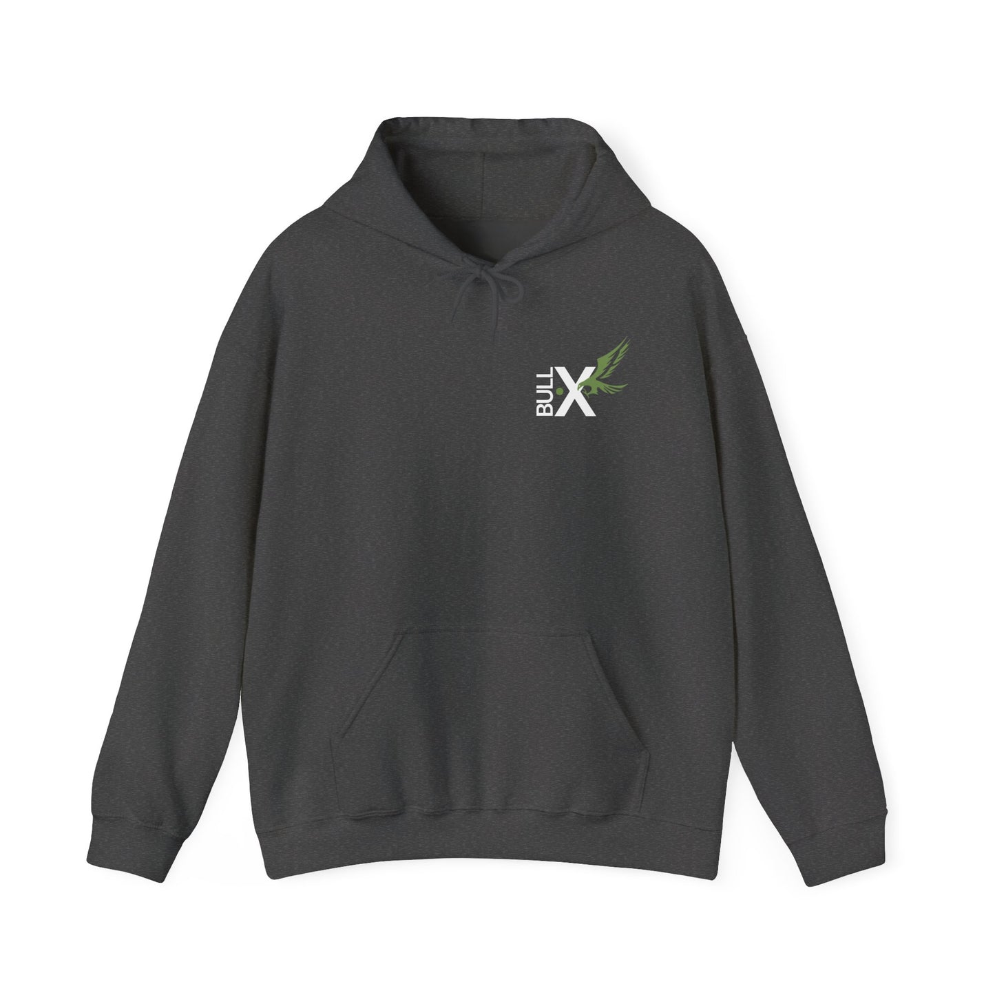 Stylish Unisex Hoodie with Bull X Design, Cozy Sweatshirt for Casual Outings, Perfect Gift for Friends, Trendy Apparel for All Occasions