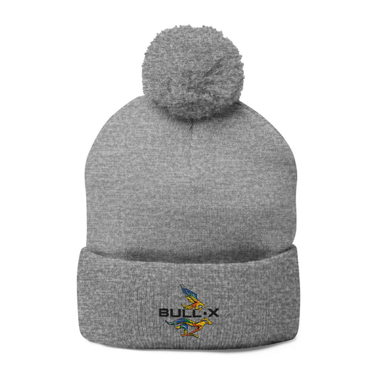 Pom-Pom Knit Cap (Embroidery)