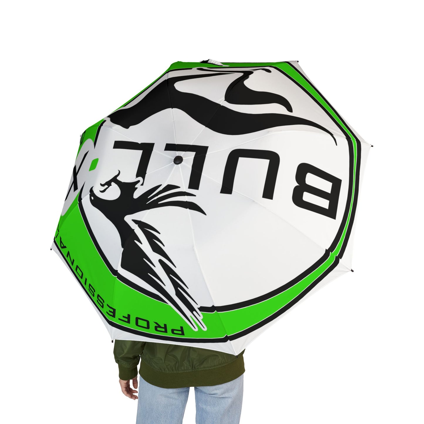 Foldable Umbrella — Green 'Professional Training' Logo Compact Umbrella